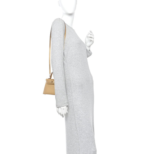Metallic Chevre Chamkilight Mini Kelly Sellier 20 Dore