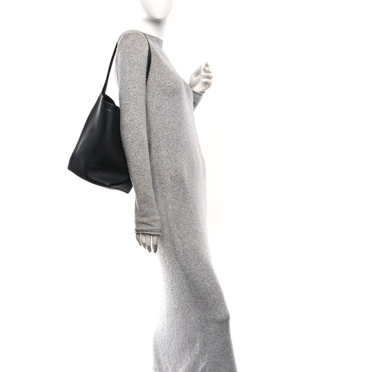 Grained Calfskin Medium N/S Park Tote Black