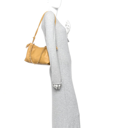 Mellow Nappa Donut Medium Chain Flamenco Knot Clutch Sahara