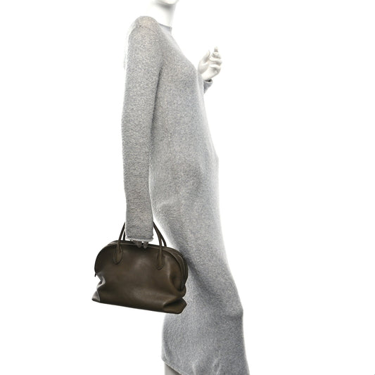 Grained Saddle Calfskin Agnes Bag Truffle