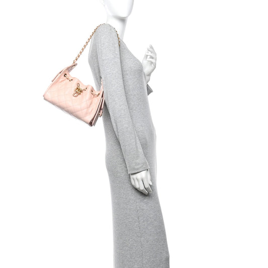 Caviar Quilted Mini Chanel 25 Handbag Light Pink