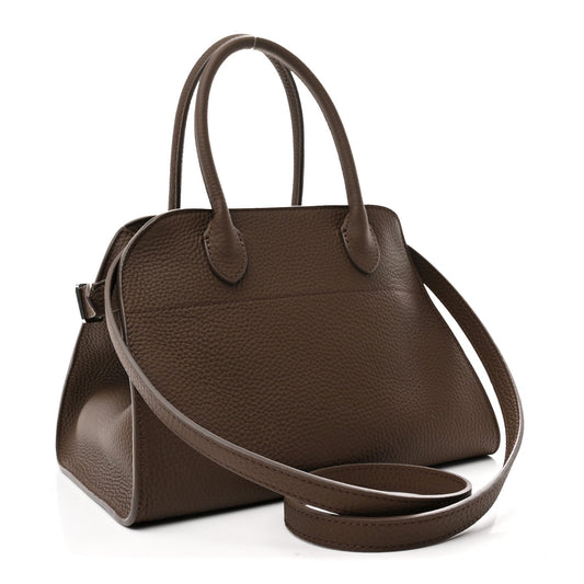 Grained Calfskin Soft Margaux 10 Bag Dark Olive