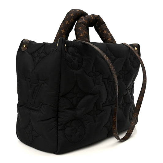 Econyl Monogram Pillow Giant Onthego MM Black