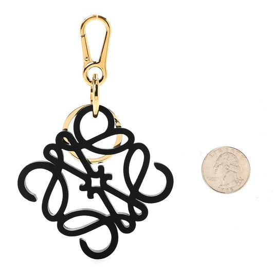 Calfskin Anagram Bag Charm Key Holder Avocado