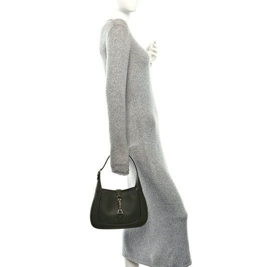 Grand Prix Calfskin Medium Jackie 1961 Hobo Dark Green