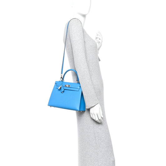Epsom Kelly Sellier 25 Bleu Frida