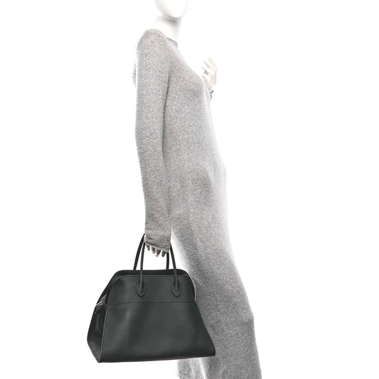Matte Grained Calfskin Soft Margaux 15 Black