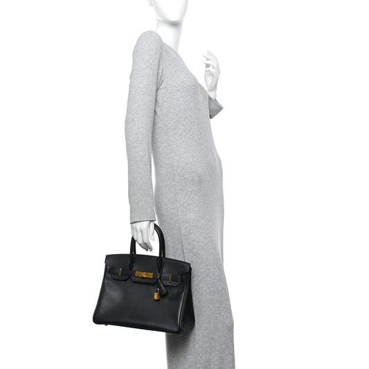 Epsom Birkin 30 Black