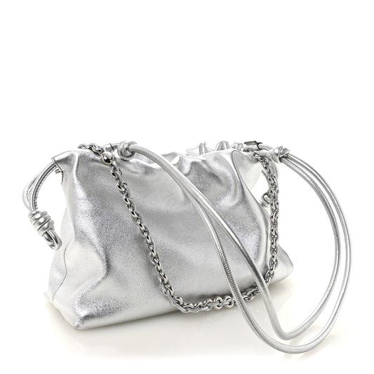 Metallic Nappa Donut Chain Flamenco Knot Silver