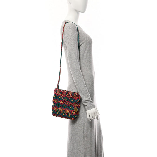 Calfskin Macrame Mini Chanel 22 Green Purple Yellow
