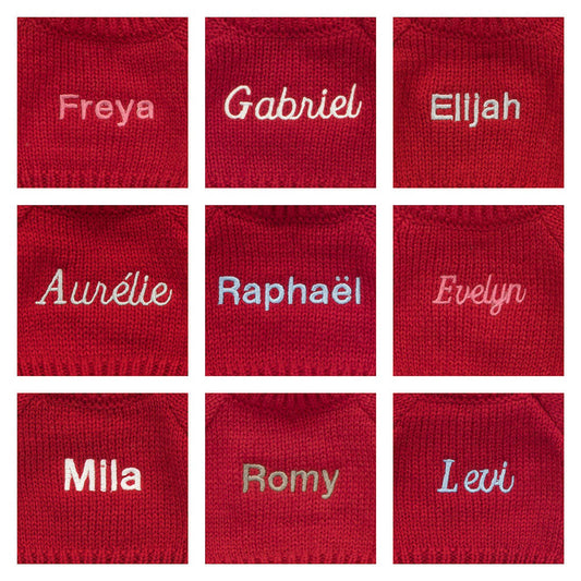 Bashful Beige Bunny with Personalized Red Jumper