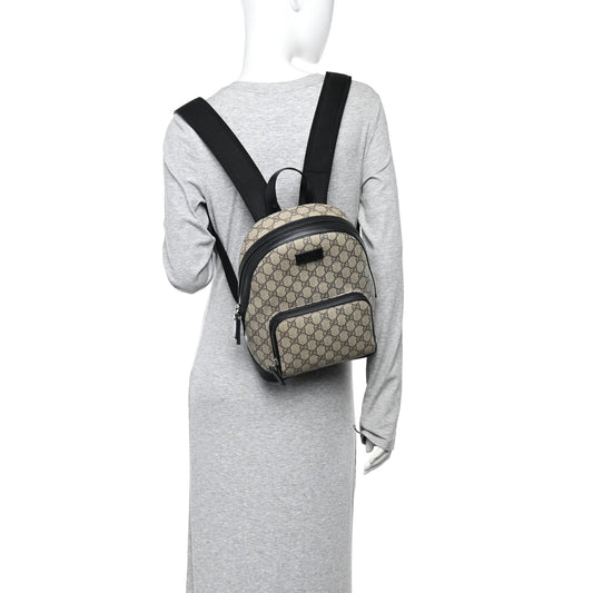 GG Supreme Monogram Small Eden Day Backpack Black