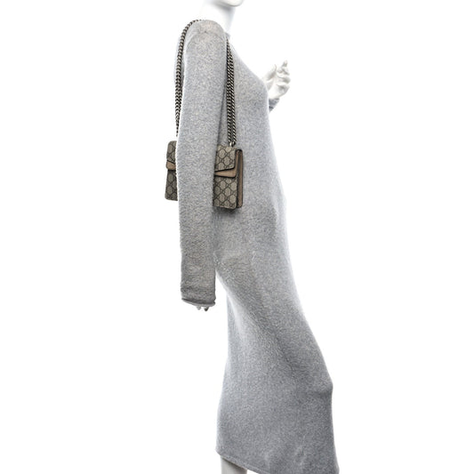 GG Supreme Monogram Mini Dionysus Shoulder Bag Taupe