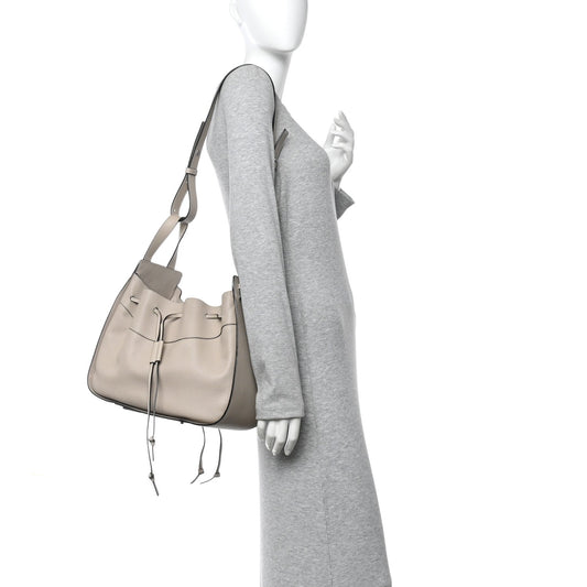 Calfskin Medium Hammock Shoulder Bag Light Oat