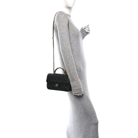 Caviar Quilted Small Handy CC Flap Black