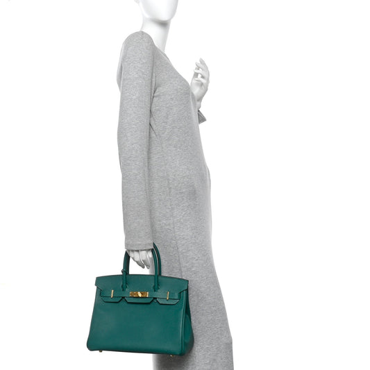 Epsom Birkin 30 Malachite