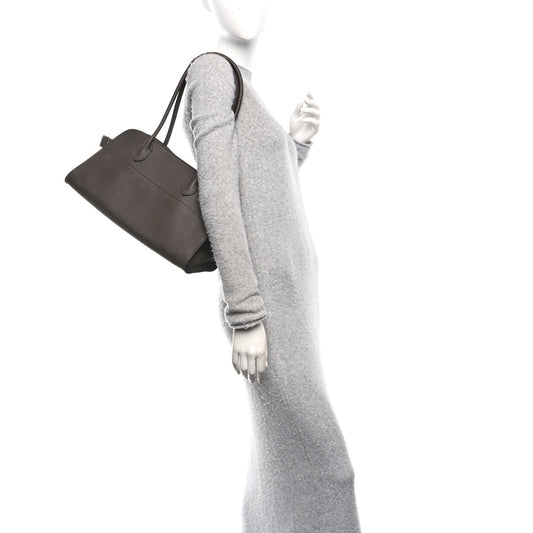 Grained Calfskin Margaux Shoulder 12 Deep Brown