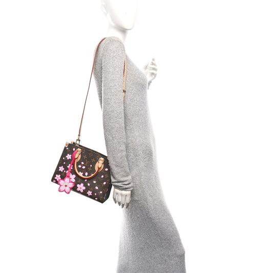 LV X TM Monogram Cherry Blossom Onthego PM Sakura Brown