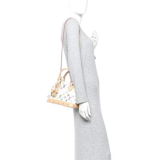 LV x TM Monogram Multicolor Alma BB White