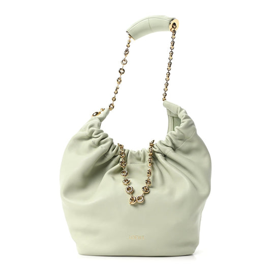 Mellow Nappa Lambskin Small Squeeze Bag Spring Jade