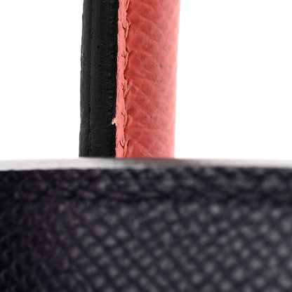 Epsom Horseshoe Birkin 35 Bleu Saphir Flamingo