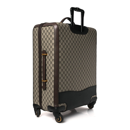 GG Supreme Monogram Web Medium Savoy Trolley Beige Ebony