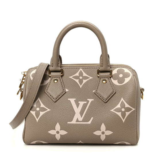 Empreinte Monogram Giant Speedy Bandouliere 20 Creme Beige