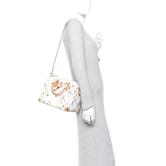 LV X TM Monogram Multicolor Speedy Bandouliere 25 White