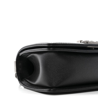 Caviar Quilted Small Boy Flap Black