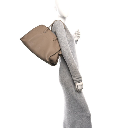 Matte Grained Calfskin Soft Margaux 15 Dark Taupe