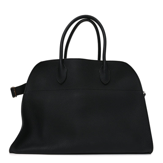 Matte Grained Calfskin Soft Margaux 15 Black