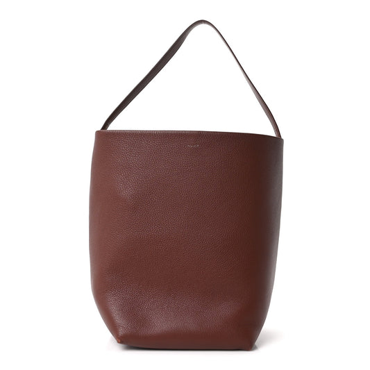Grained Calfskin Large N/S Park Tote Burnt Wood