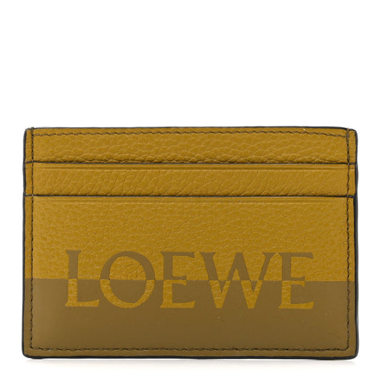 Grained Calfskin Signature Plain Card Holder
