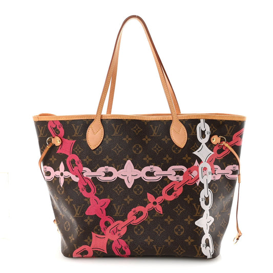Monogram Bay Neverfull MM Rose Ballerine Poppy
