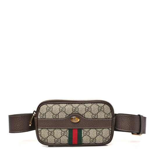 GG Supreme Monogram Ophidia Belted iPhone Case 75 30 Brown