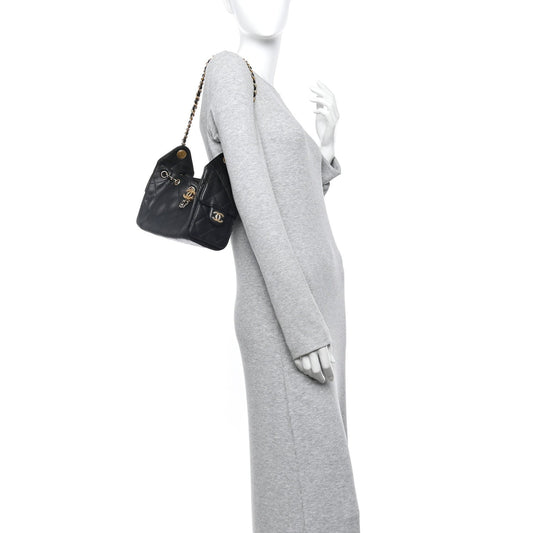 Caviar Quilted Mini Chanel 25 Handbag Black