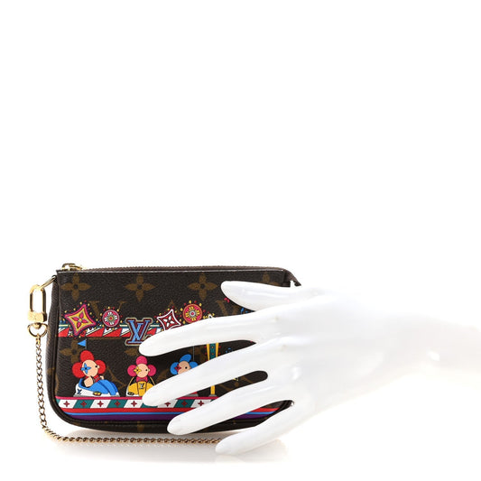 Monogram 2020 Christmas Animation Bumper Cars Mini Pochette Accessories Coquelicot