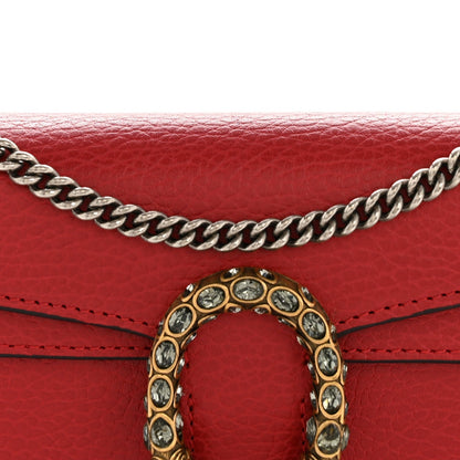 Calfskin Super Mini Dionysus Shoulder Bag Hibiscus Red