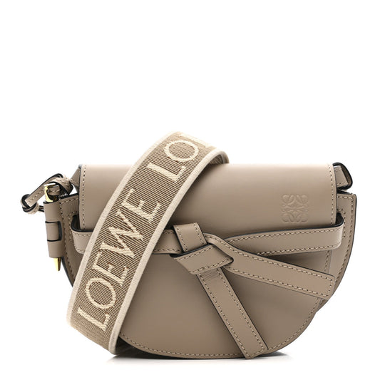 Calfskin Jacquard Mini Gate Dual Bag Clay