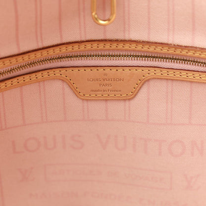 Damier Azur Neo Neverfull MM Rose Ballerine