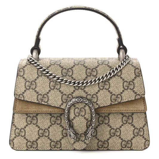 GG Supreme Monogram Mini Dionysus Top Handle Bag Taupe