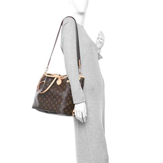 Monogram Inside Out Neverfull Bandouliere MM Rouge Sari
