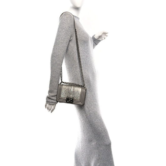 Galuchat Stingray Small Boy Flap Silver