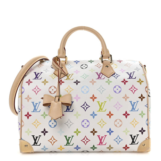LV X TM Monogram Multicolor Speedy Soft 30 White