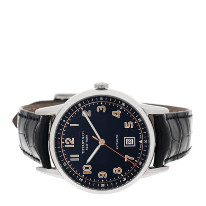 Stainless Steel Alligator 40mm CT60 3-Hand Automatic Watch Blue