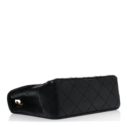 Caviar Quilted Mini Square Flap Black