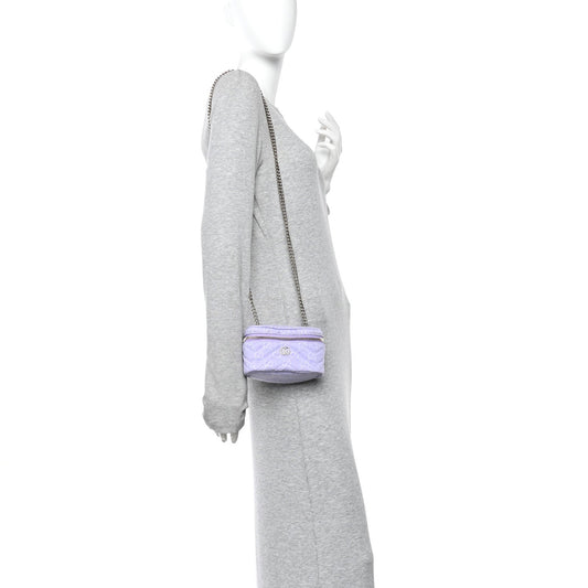 Denim GG Monogram Nano GG Marmont Vanity Bag Light Purple
