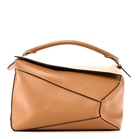 Calfskin Large Puzzle Bag Warm Desert