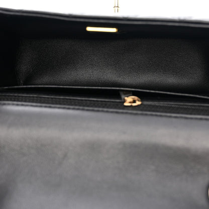 Lambskin Quilted Mini Rectangular Flap Black