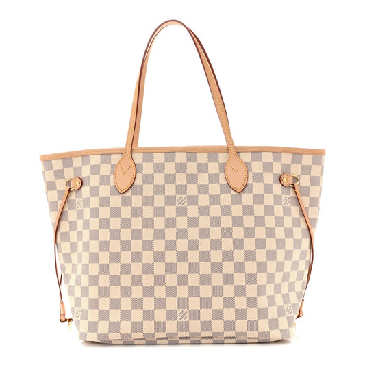 Damier Azur Neo Neverfull MM Rose Ballerine